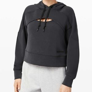 Lululemon get centered crop hoodie black